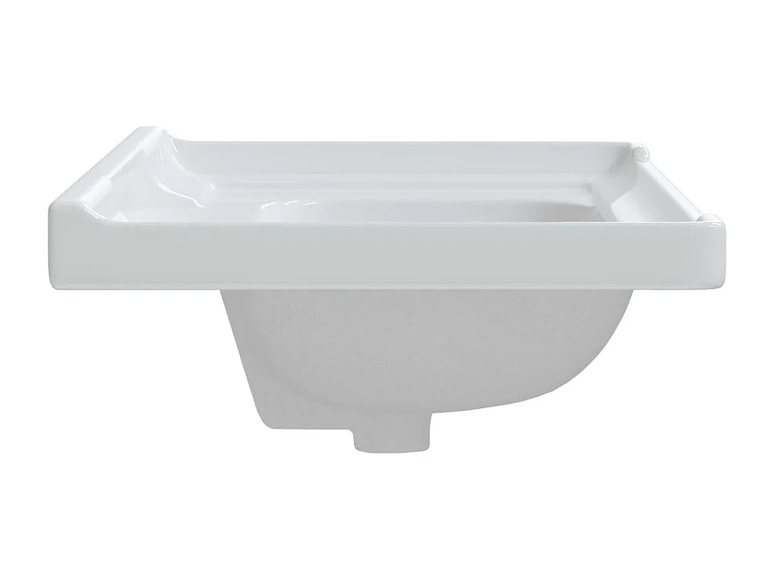 Vasque à poser Lavabo | Évier de salle de bain blanc 71x48x23cm rectangulaire céramique