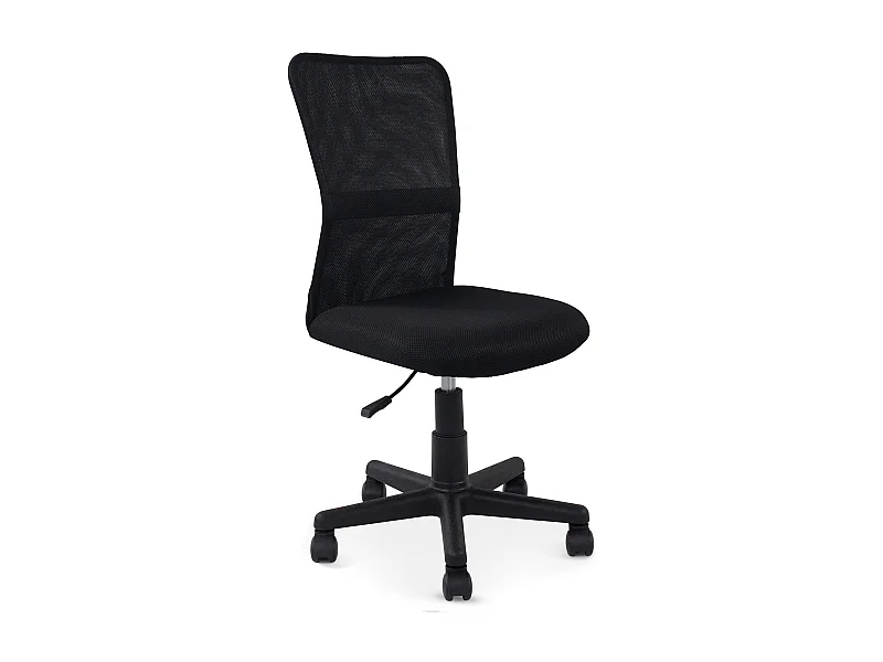 Chaise de bureau TODI noir assise pivotante et réglable en hauteur 99 cm, roulettes adaptées à la moquette