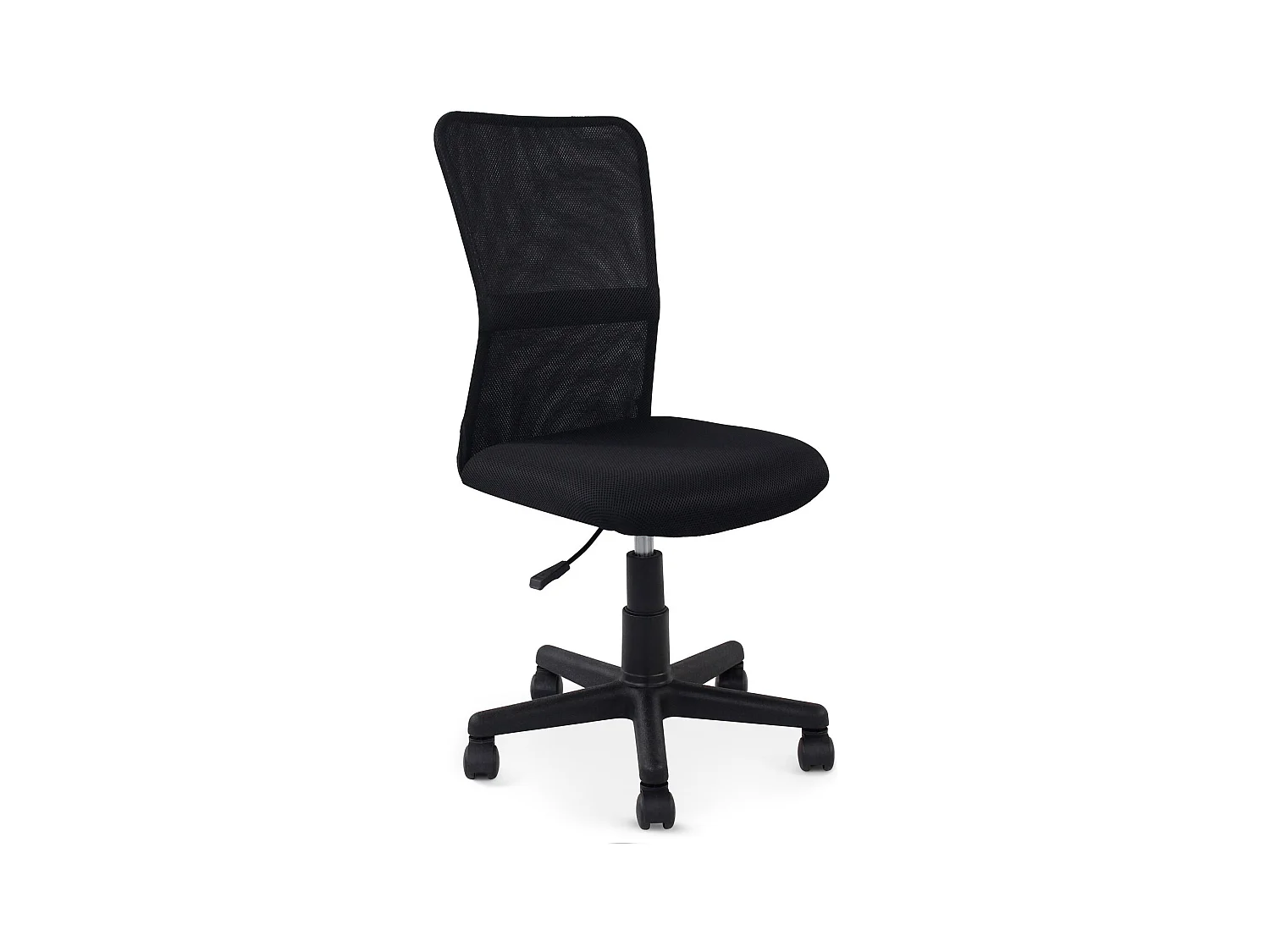Chaise de bureau TODI noir assise pivotante et réglable en hauteur 99 cm, roulettes adaptées à la moquette