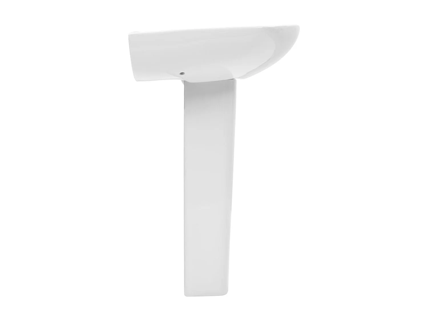 Lavabo salle de bain-Vasque autoportant avec socle Céramique Blanc 650x520x200 mm