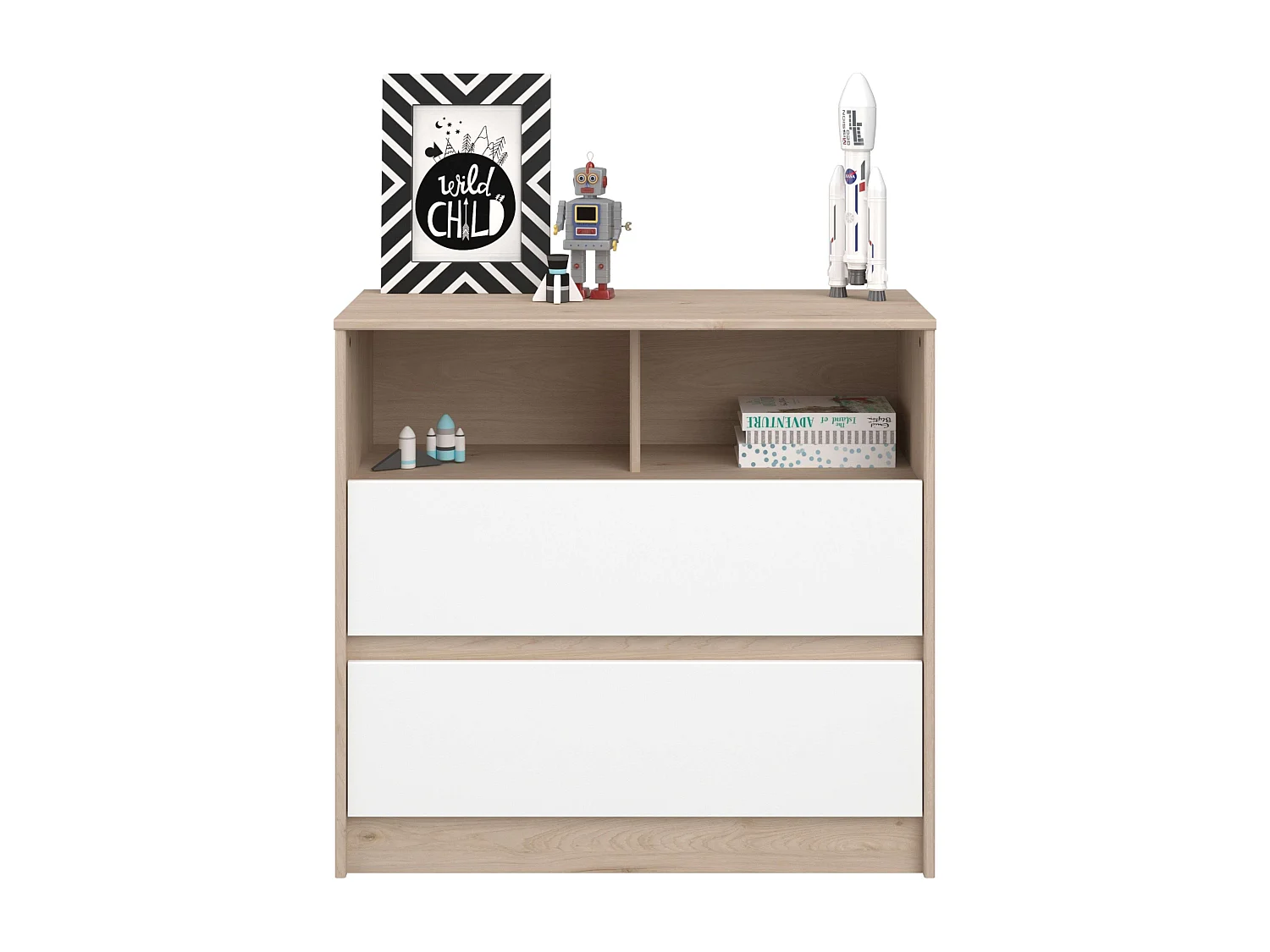 Cômoda Infantil Oak Jackson Matt White Nordic Trocador Infantil