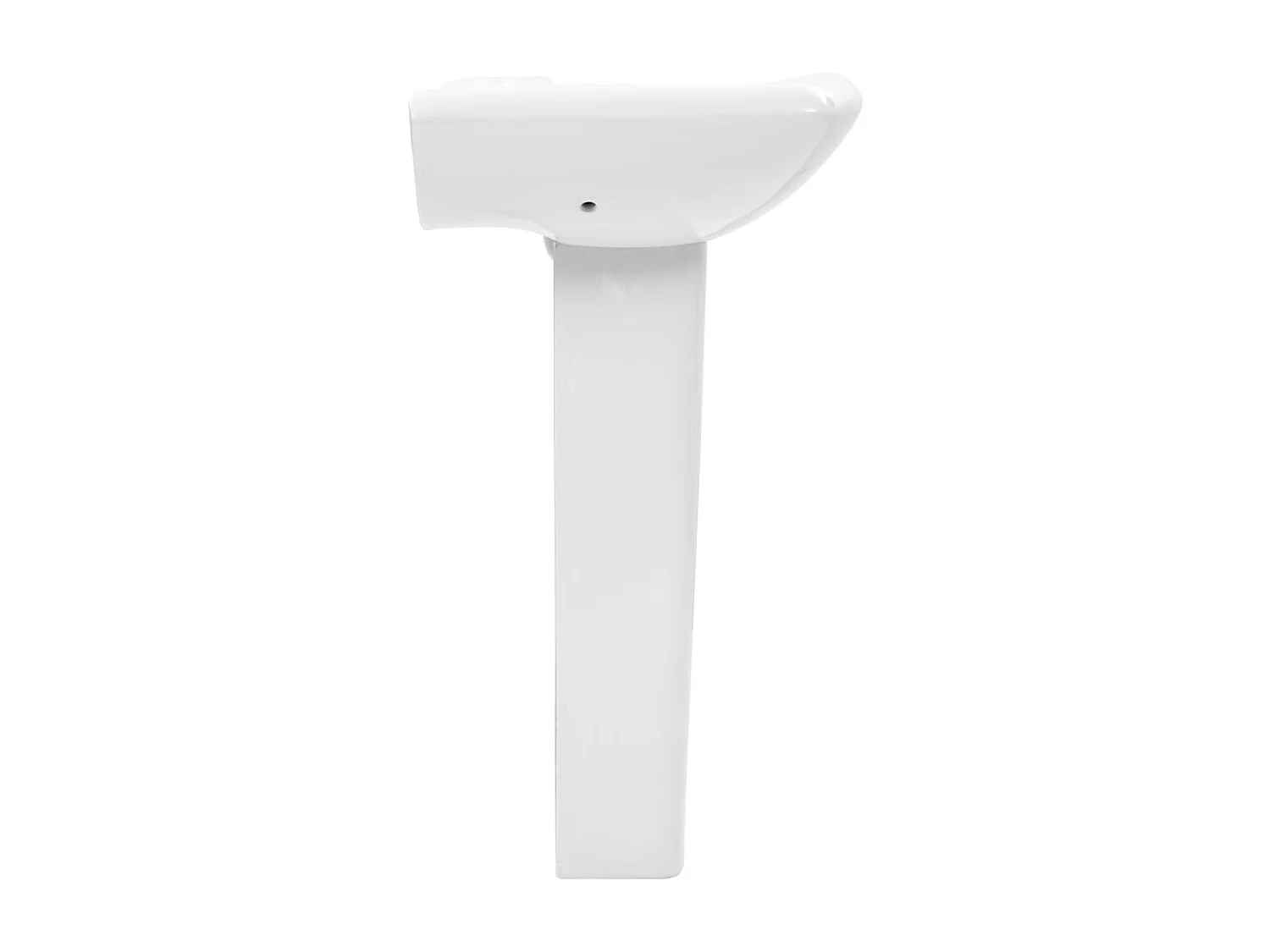 Lavabo autoportant-Lavabo salle de bain-Vasque à poser avec socle Céramique Blanc 580x470x200 mm