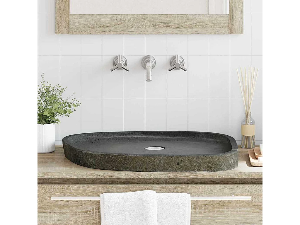Lavabo | Bassin Gris (55-65) x (40-50) x 6 cm Pierre de Rivière