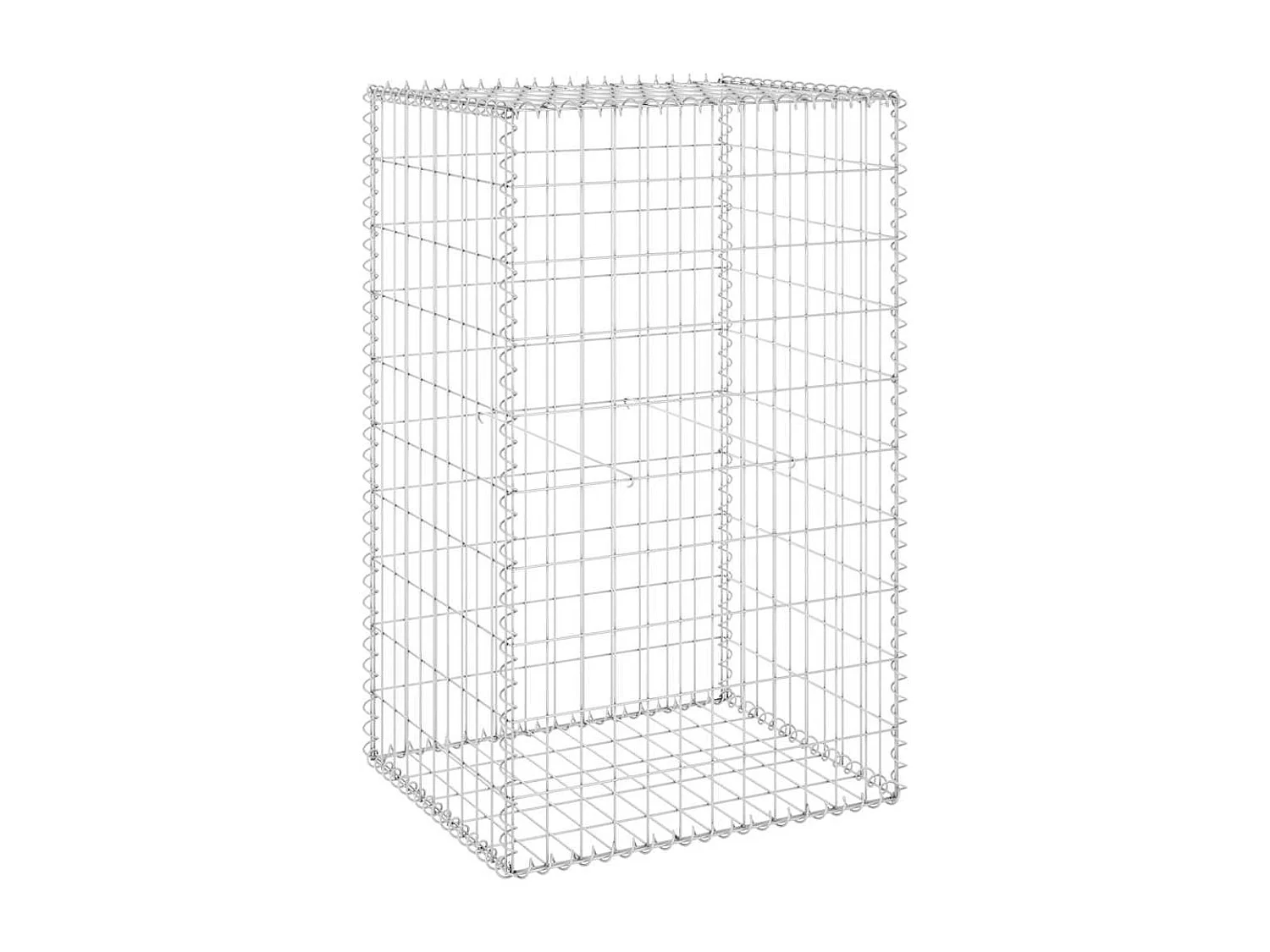 Mur en gabion-Panier de gabion avec couvercles Acier galvanisé 60x50x100 cm