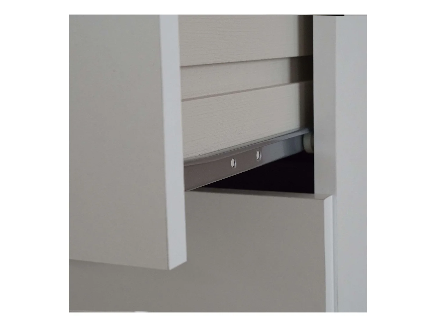 Commode Tibet 4 tiroirs Blanc mat/Chêne cambrien 74x78 cm