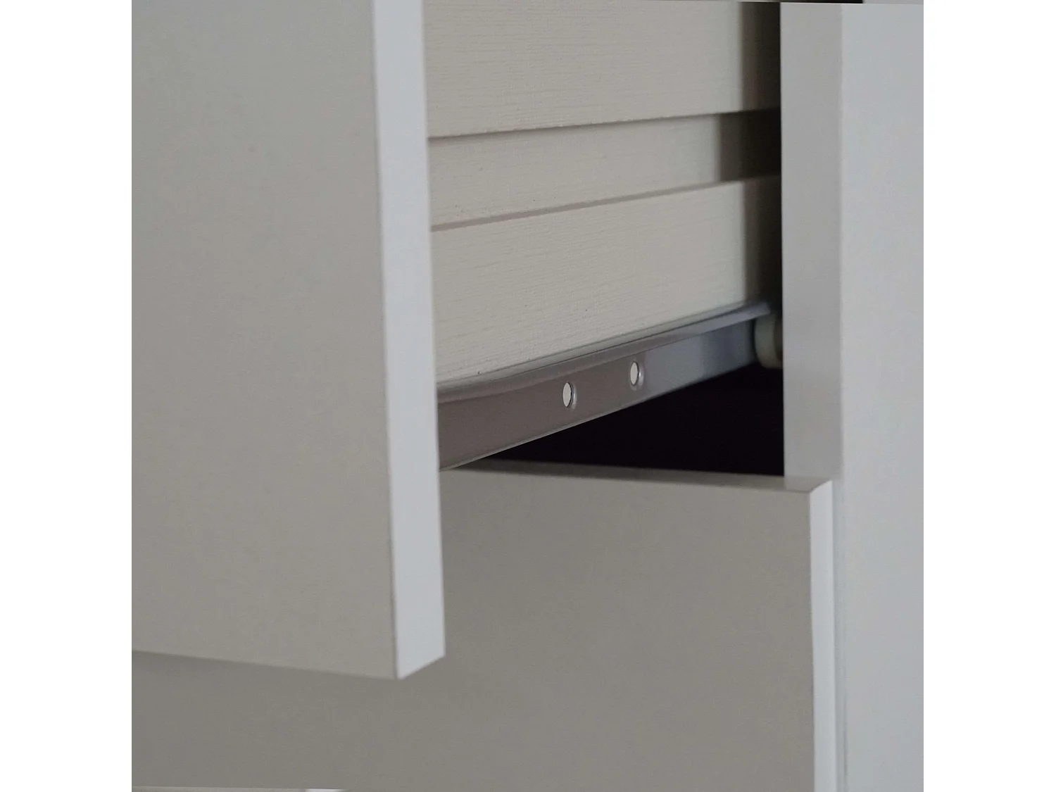 Commode Tibet 4 tiroirs Blanc mat/Chêne cambrien 74x78 cm