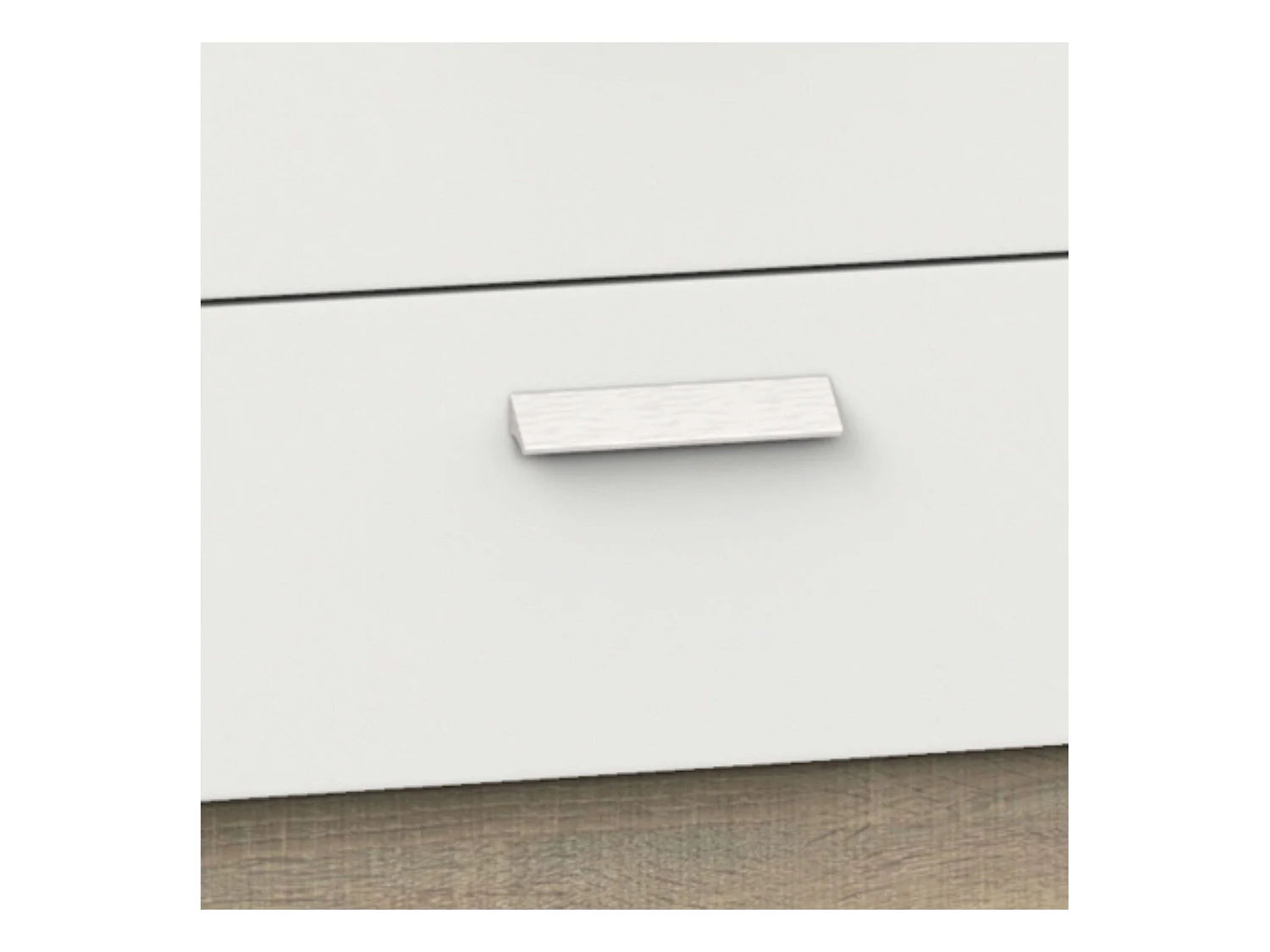 Commode de chambre moderne Tibet 4C Chêne CM et Blanc 74x78 cm