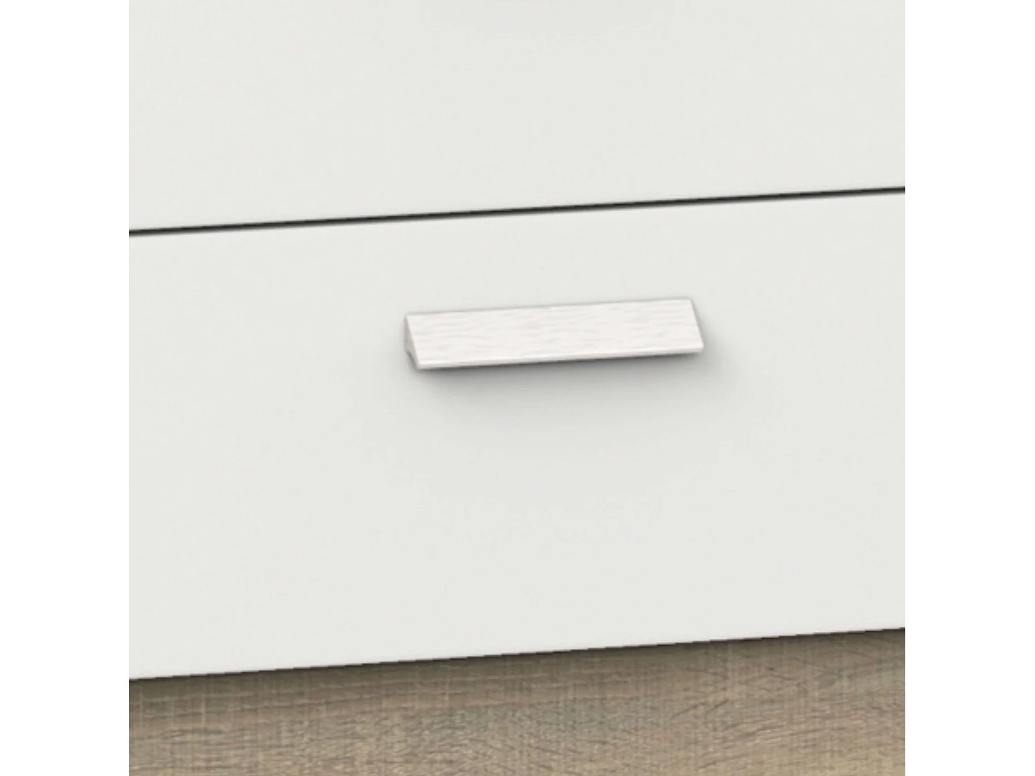 Cômoda de Quarto Moderna Tibete 4C Carvalho CM e Branco 74x78 cm