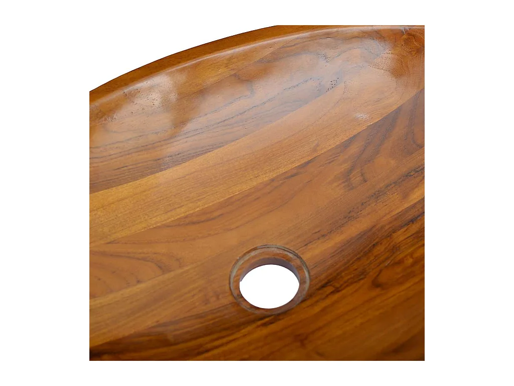 Vasque à poser-Lavabo Bois de teck massif 60x40x10 cm
