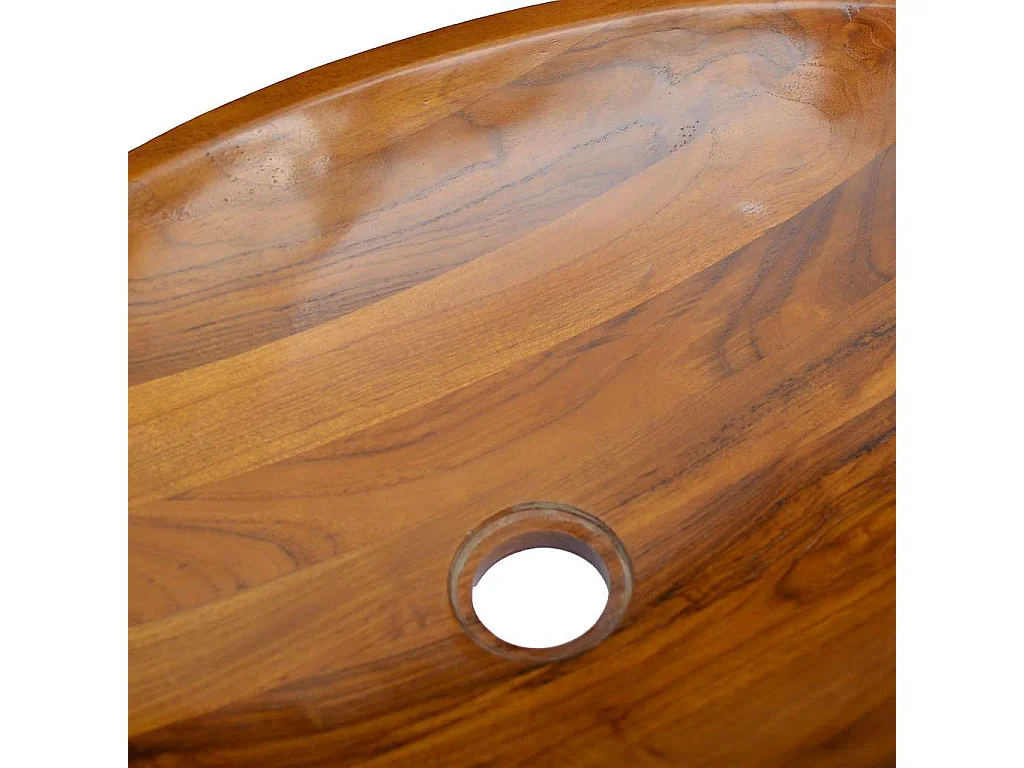 Vasque à poser-Lavabo Bois de teck massif 60x40x10 cm