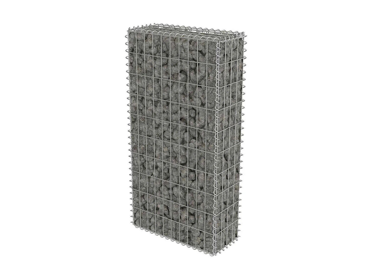 Mur en gabion-Panier de gabion avec couvercles Acier galvanisé 50x20x100 cm