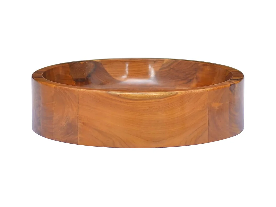 Vasque à poser-Lavabo Bois de teck massif Φ40x10 cm