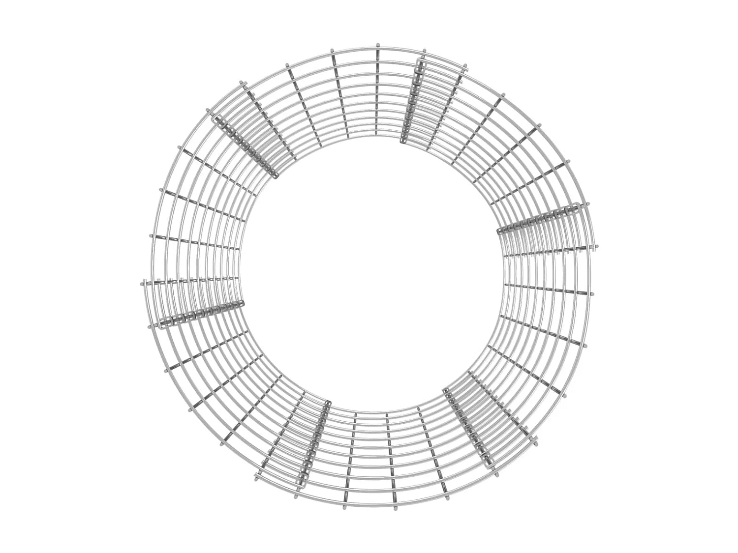 Poteau à gabion circulaire Acier galvanisé Ø50x100 cm
