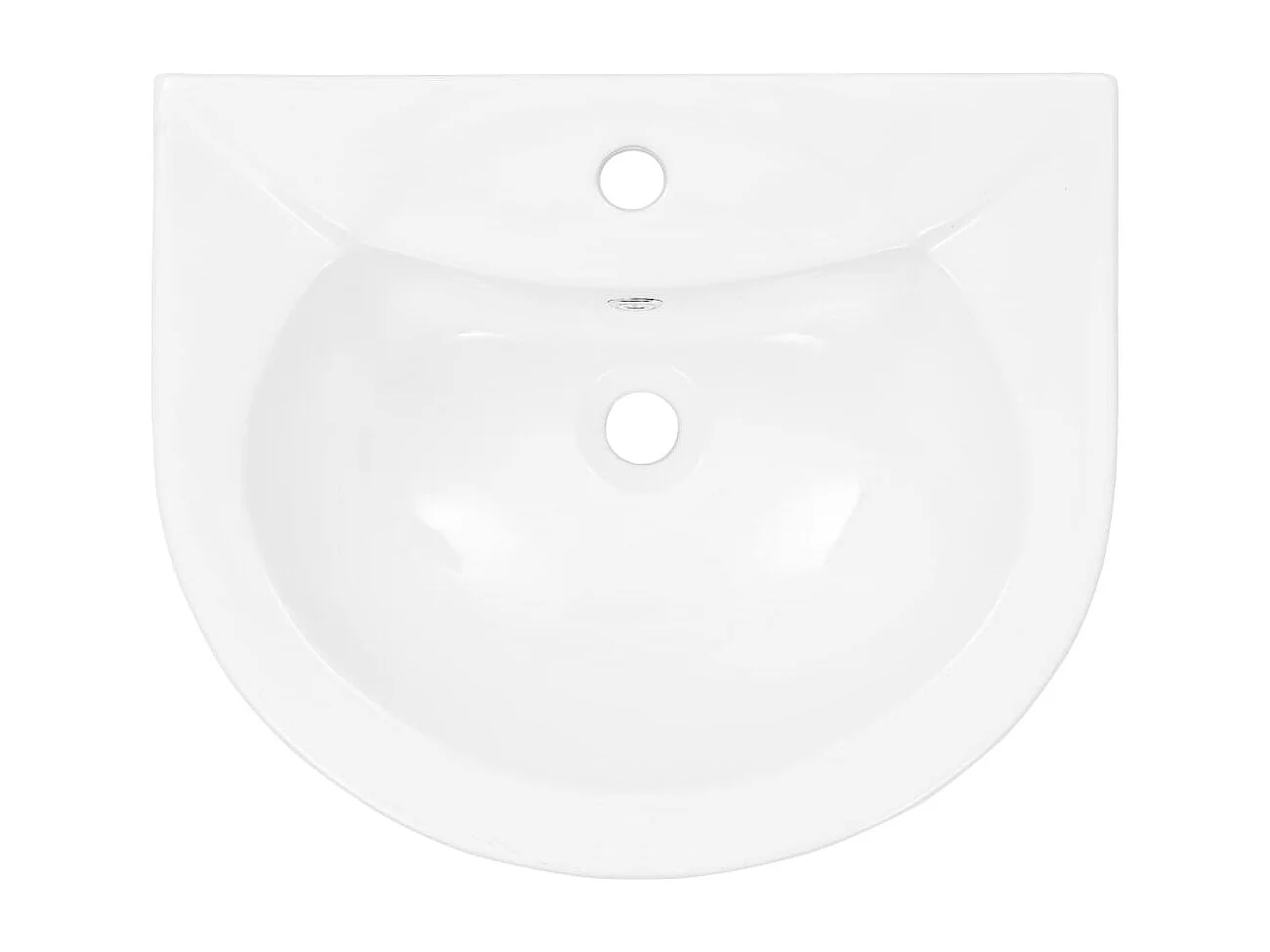 Lavabo autoportant-Lavabo salle de bain-Vasque à poser avec socle Céramique Blanc 520x440x190 mm