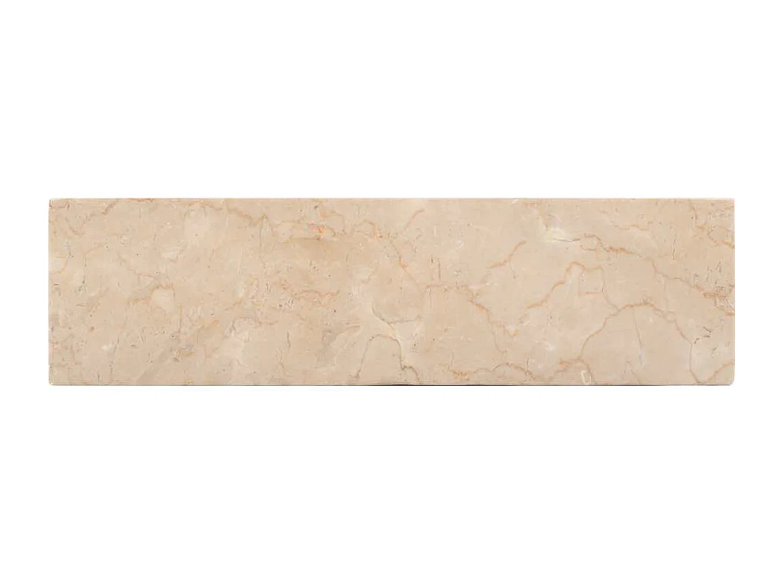 Lavabo salle de bain-Vasque à poser 45x30x12 cm marbre crème brillant