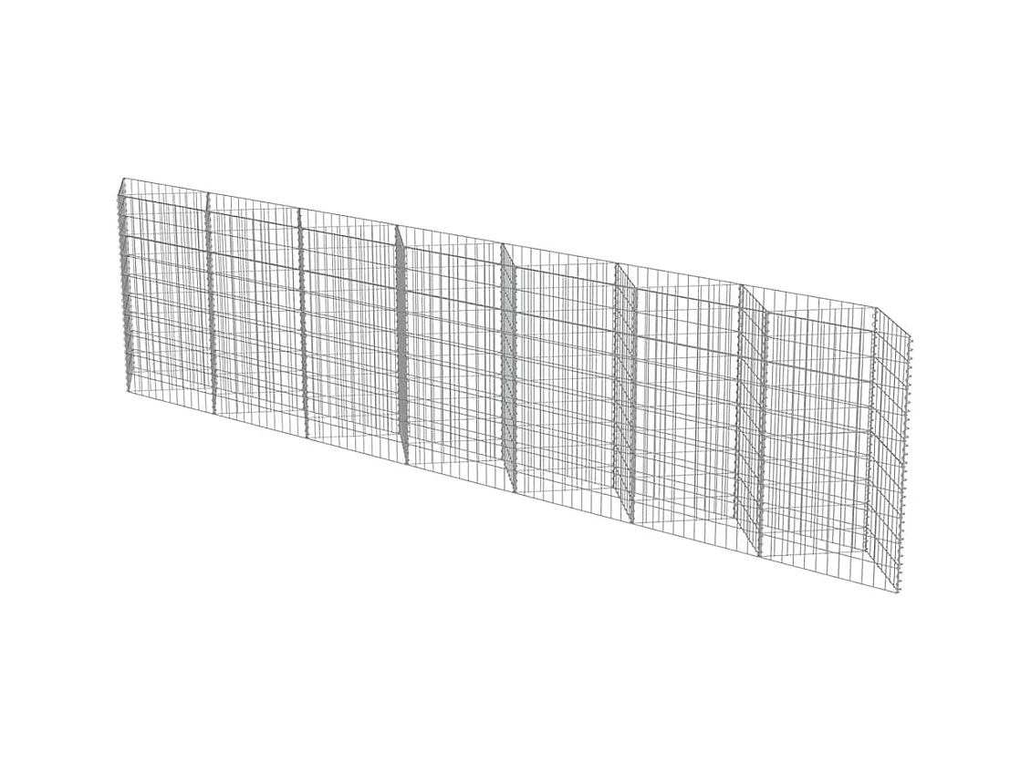 Mur de gabion-Panier de gabion Acier galvanisé 450x30x100 cm