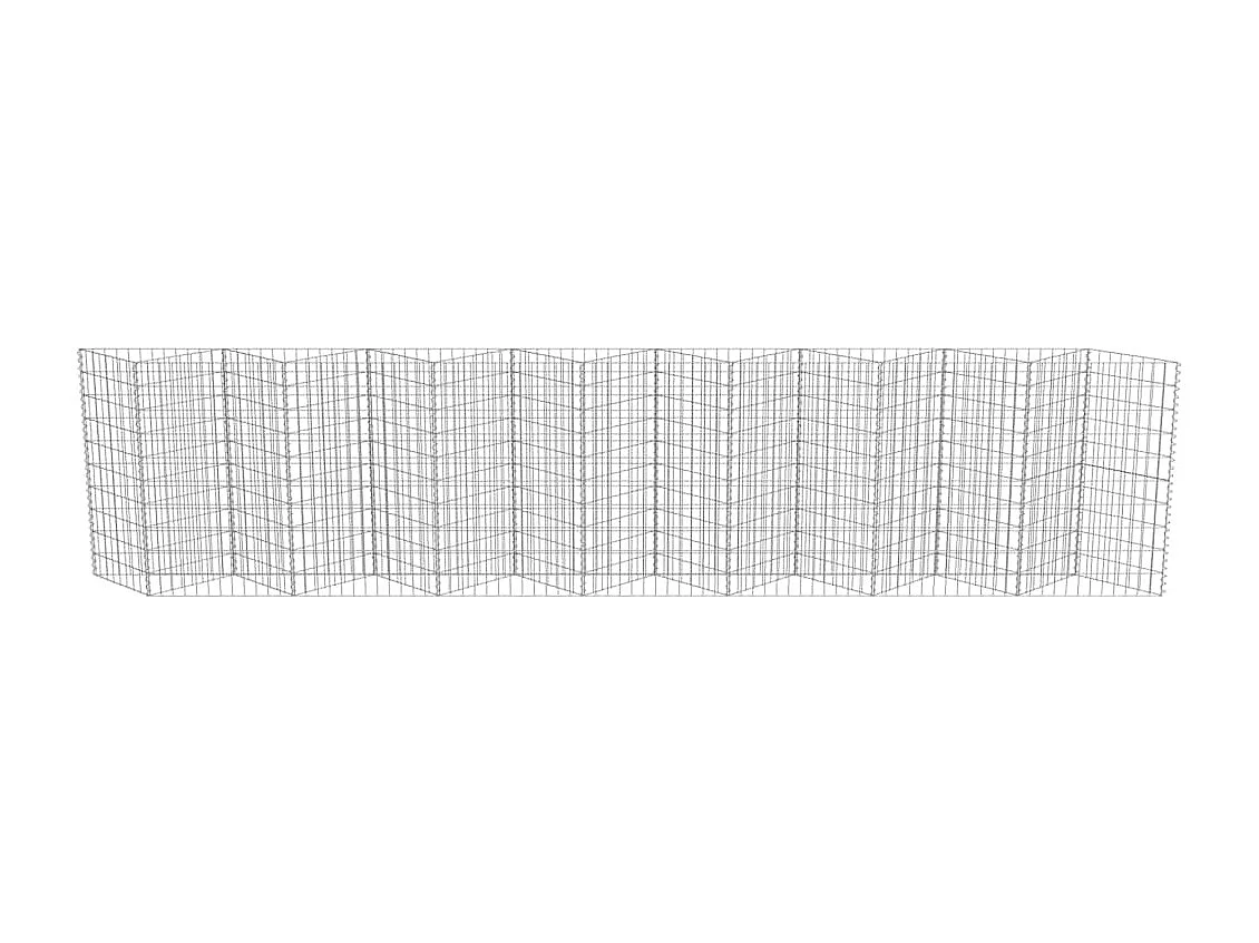 Mur de gabion-Panier de gabion Acier galvanisé 450x30x100 cm