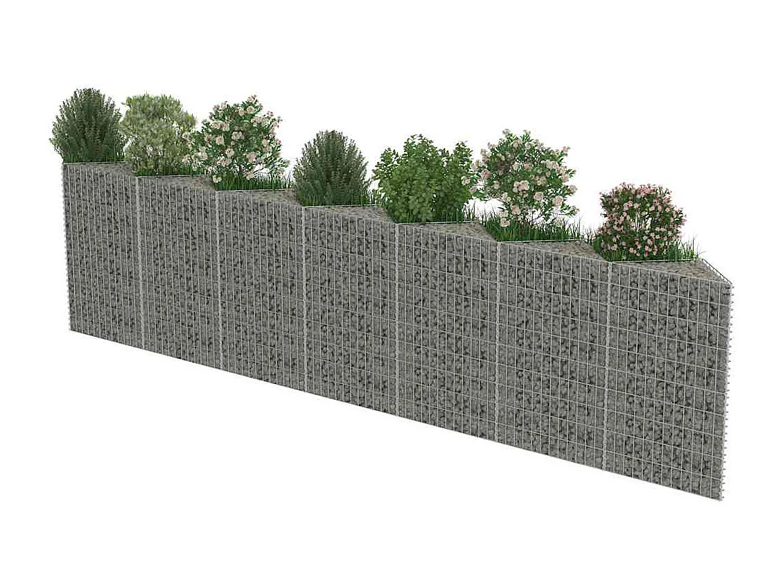 Mur de gabion-Panier de gabion Acier galvanisé 450x30x100 cm