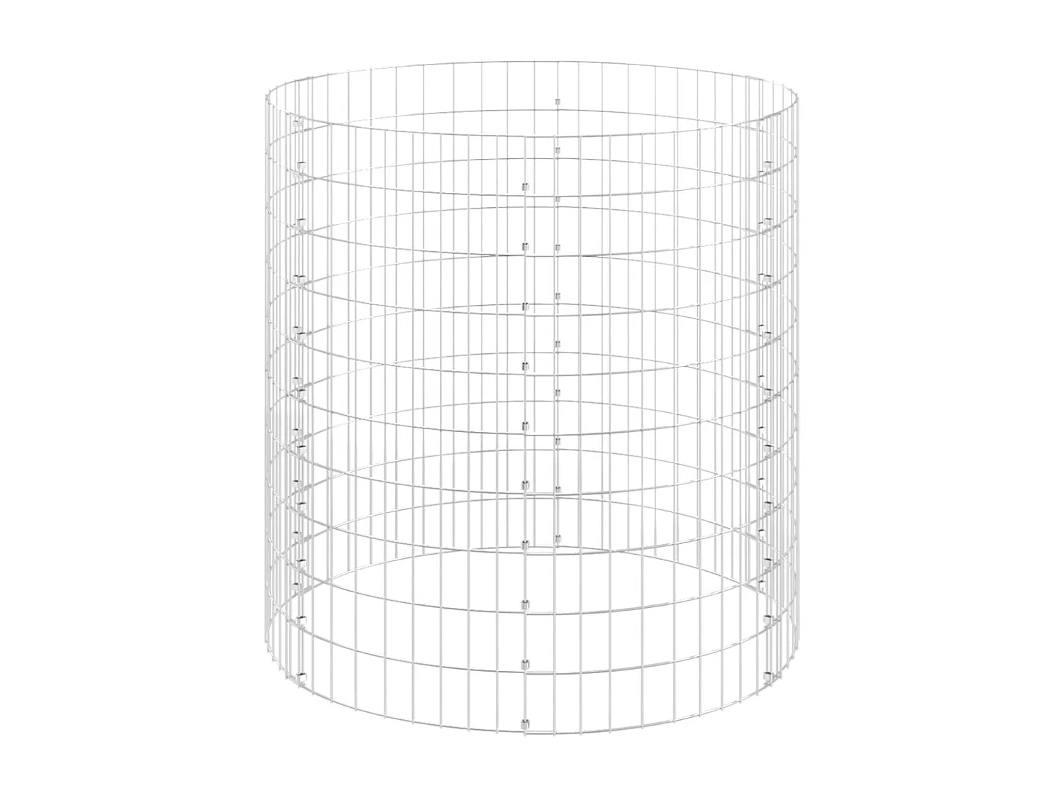 Poteau à gabion circulaire Acier galvanisé Ø100x100 cm