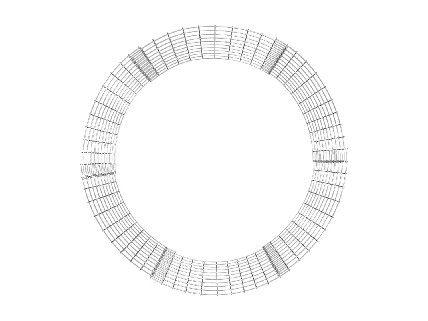 Poteau à gabion circulaire Acier galvanisé Ø100x100 cm