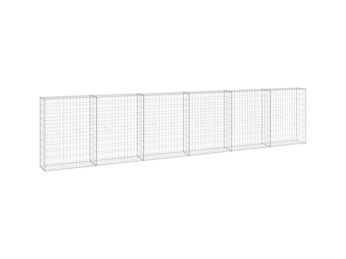 Mur en gabion-Panier de gabion avec couvercles Acier galvanisé 300x30x100 cm