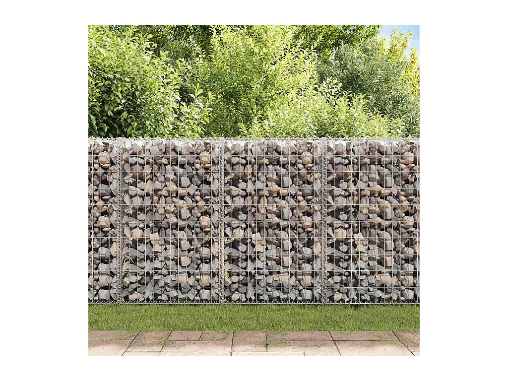 Mur en gabion-Panier de gabion avec couvercles Acier galvanisé 300x30x100 cm