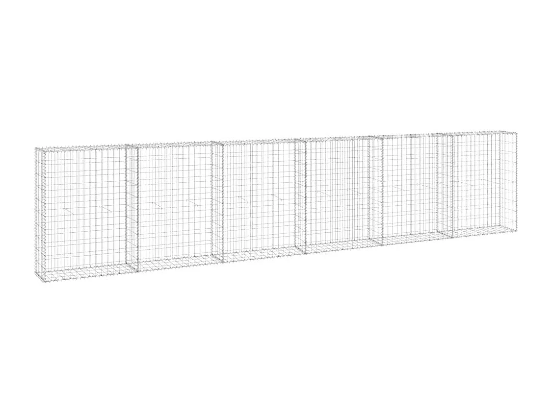 Mur en gabion-Panier de gabion avec couvercles Acier galvanisé 300x30x100 cm