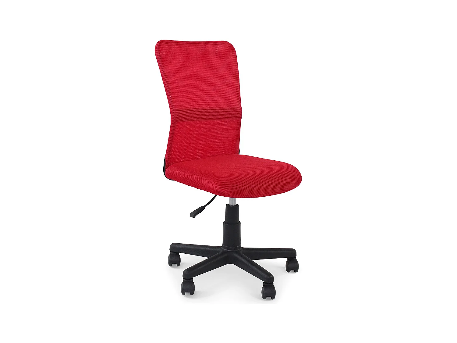 Chaise de bureau TODI rouge assise pivotante et réglable en hauteur 99 cm, roulettes adaptées à la moquette