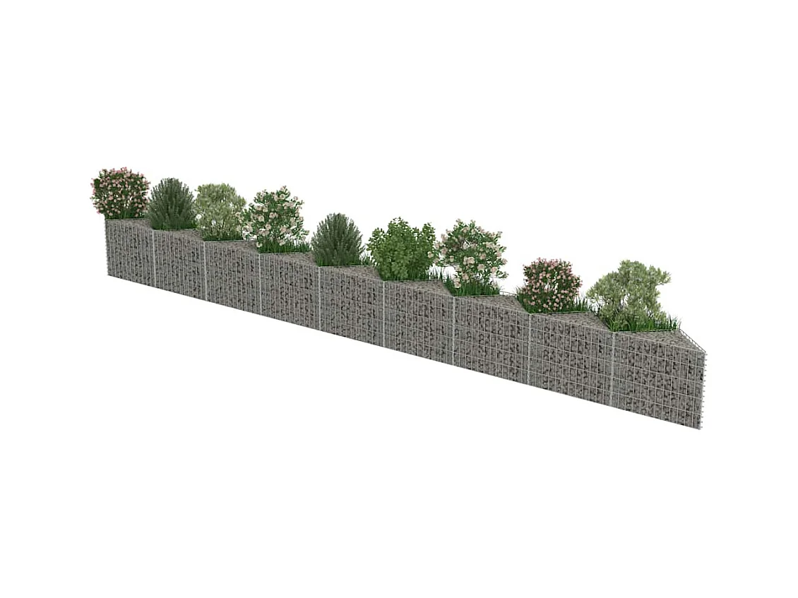 Mur de gabion-Panier de gabion Acier galvanisé 630x30x50 cm