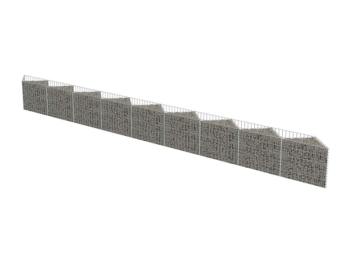 Mur de gabion-Panier de gabion Acier galvanisé 630x30x50 cm