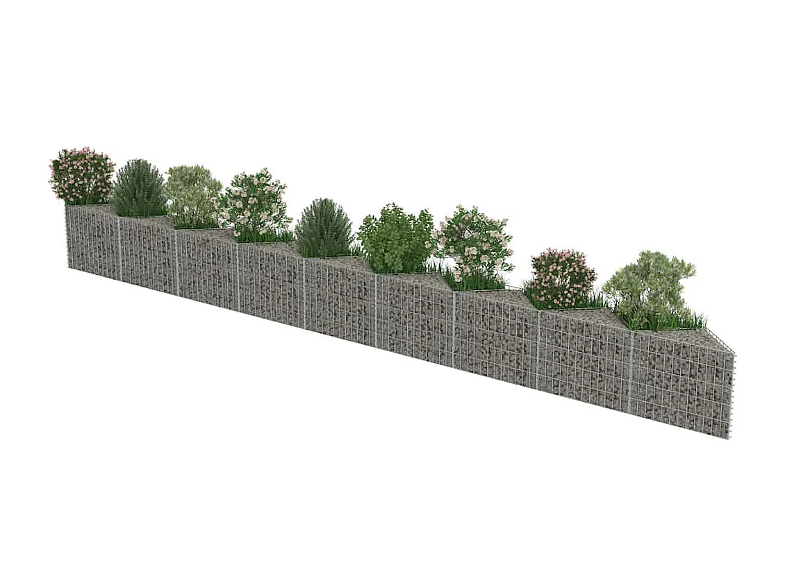Mur de gabion-Panier de gabion Acier galvanisé 630x30x50 cm