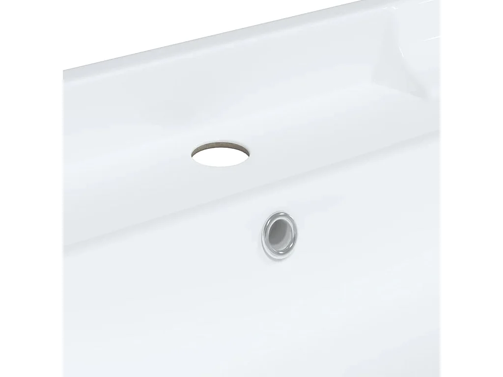 Vasque à poser Lavabo | Évier de salle de bain blanc 61x48x23cm rectangulaire céramique