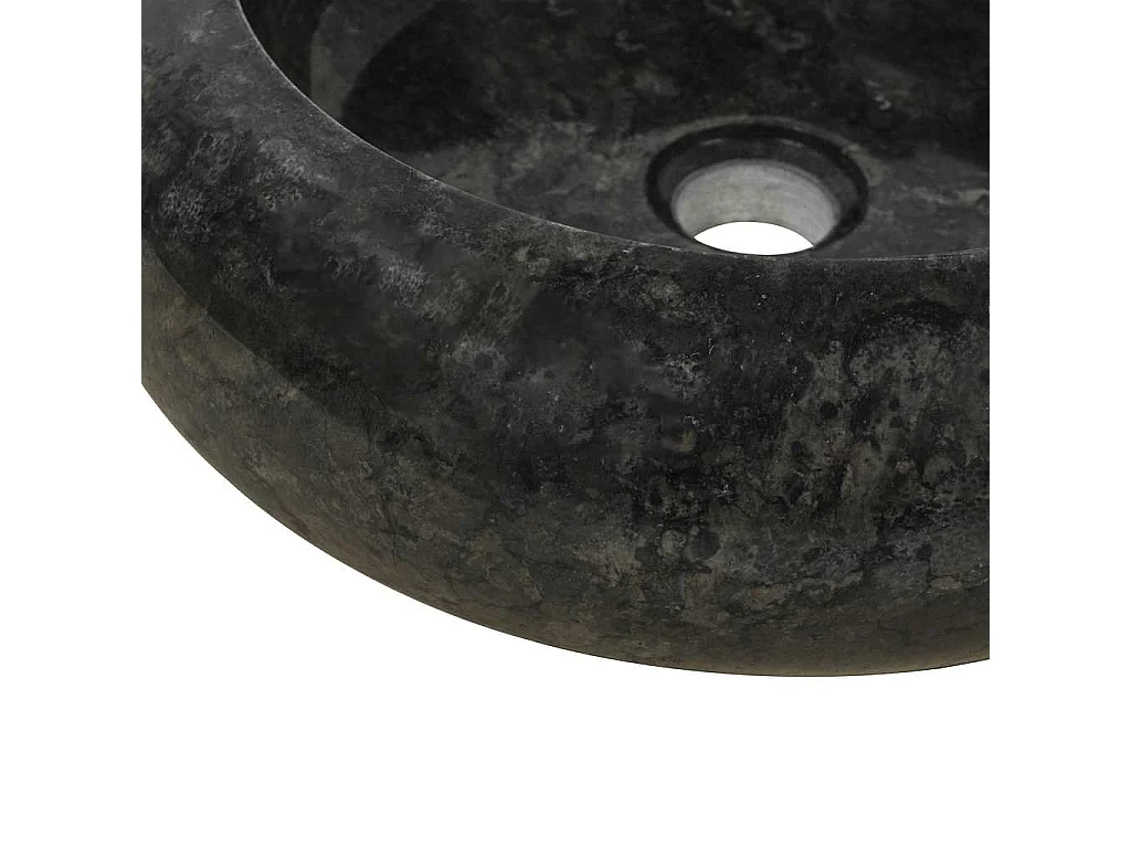 Lavabo salle de bain-Vasque à poser 40 x 12 cm Marbre Noir