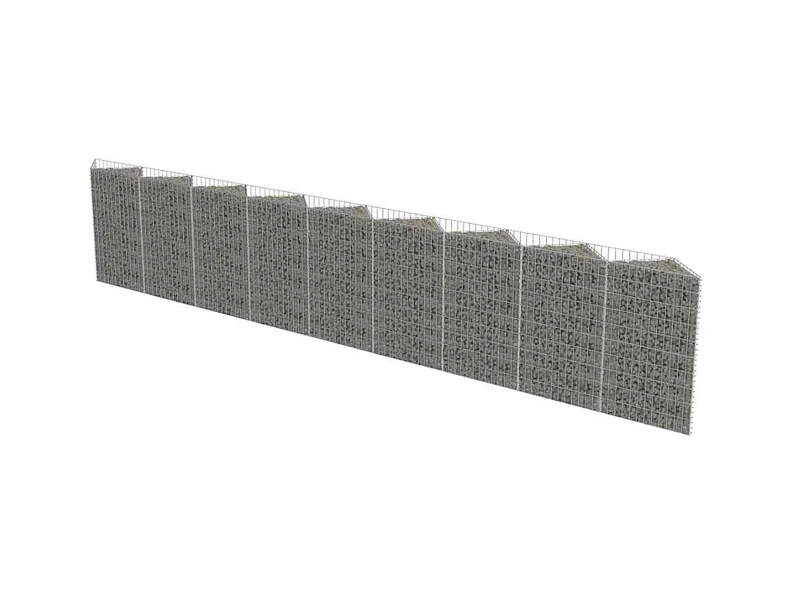 Mur de gabion-Panier de gabion Acier galvanisé 630x30x100 cm
