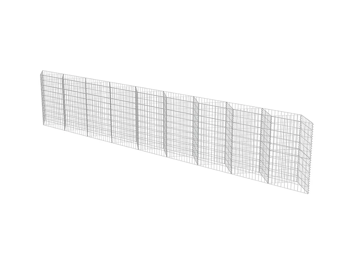 Mur de gabion-Panier de gabion Acier galvanisé 630x30x100 cm
