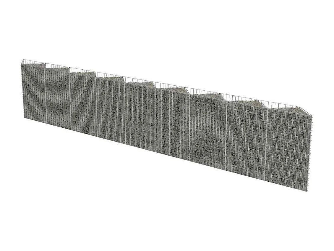 Mur de gabion-Panier de gabion Acier galvanisé 630x30x100 cm