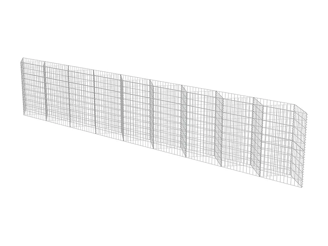 Mur de gabion-Panier de gabion Acier galvanisé 630x30x100 cm