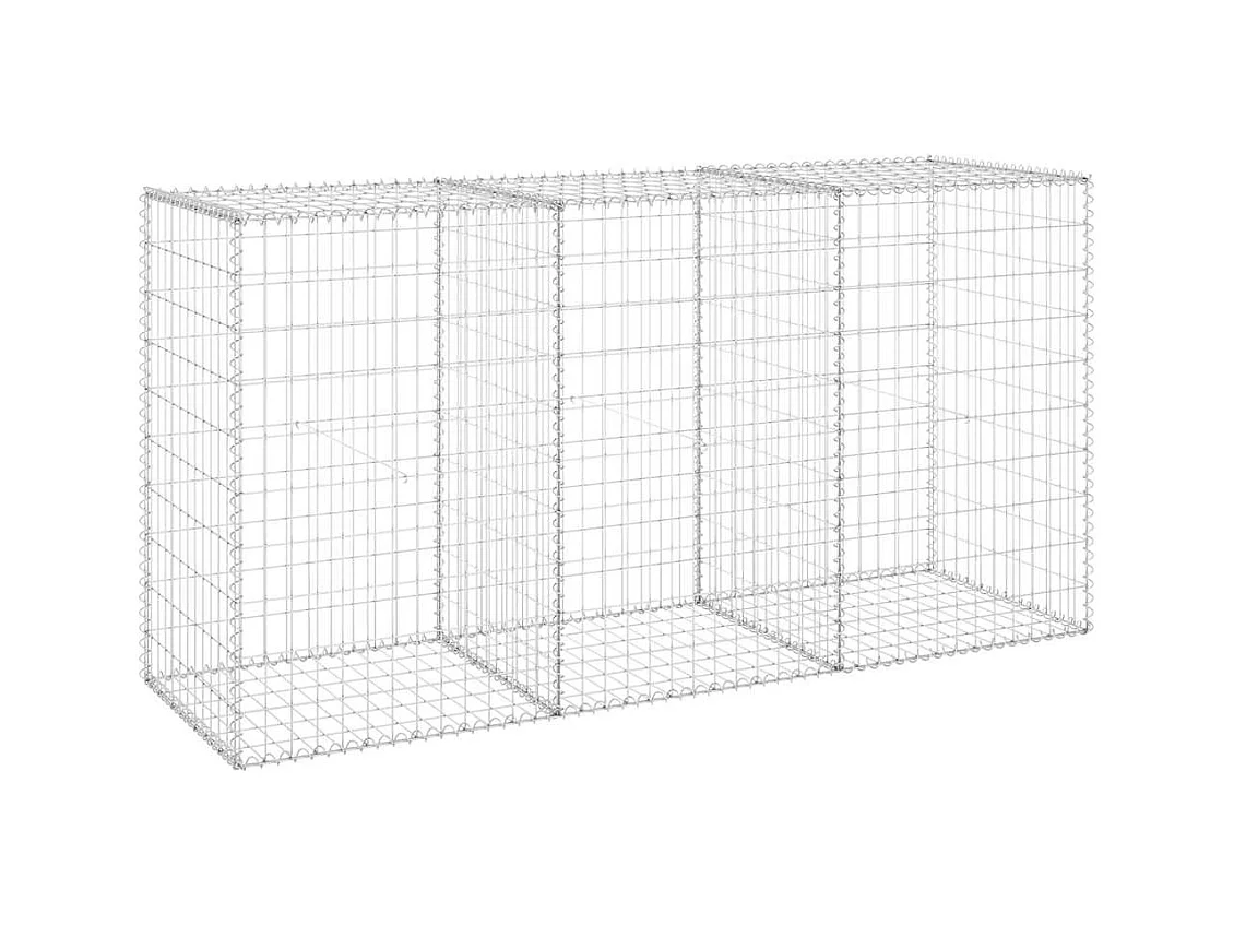 Mur en gabion-Panier de gabion avec couvercles Acier galvanisé 200x60x100 cm