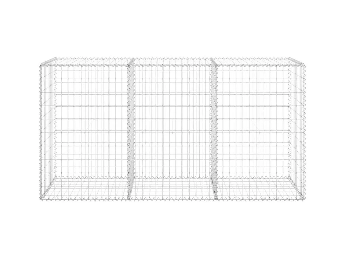 Mur en gabion-Panier de gabion avec couvercles Acier galvanisé 200x60x100 cm