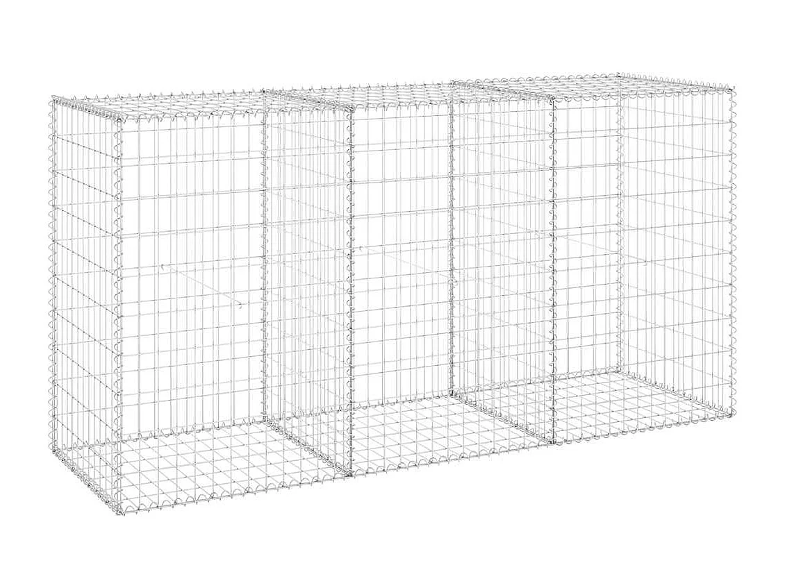 Mur en gabion-Panier de gabion avec couvercles Acier galvanisé 200x60x100 cm