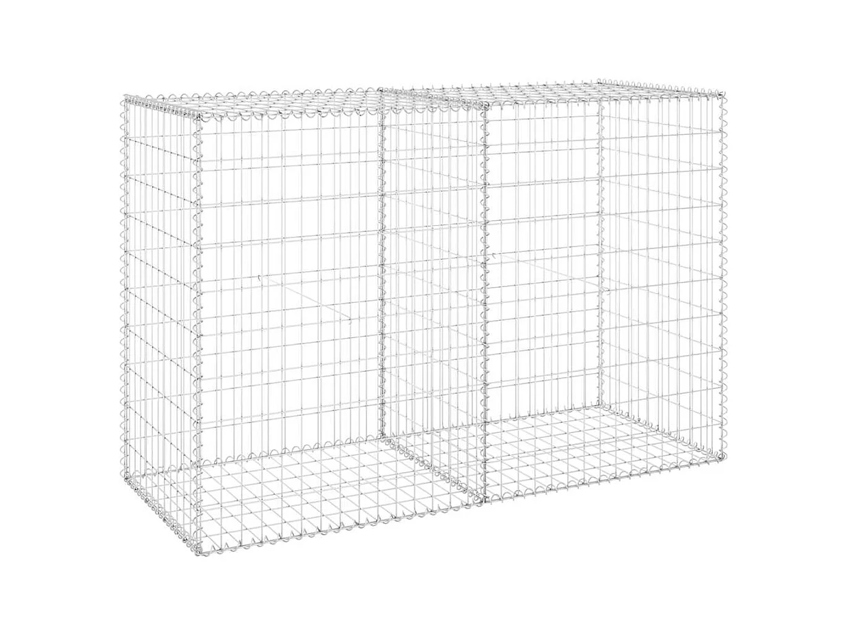 Mur en gabion-Panier de gabion avec couvercles Acier galvanisé 150x60x100 cm