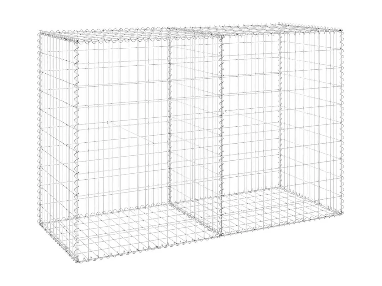 Mur en gabion-Panier de gabion avec couvercles Acier galvanisé 150x60x100 cm