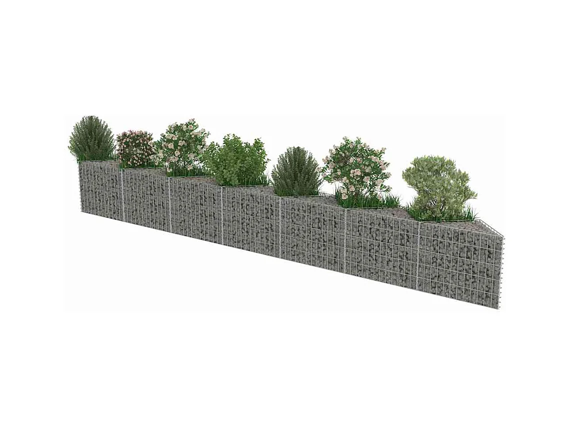 Mur de gabion-Panier de gabion Acier galvanisé 450x30x50 cm