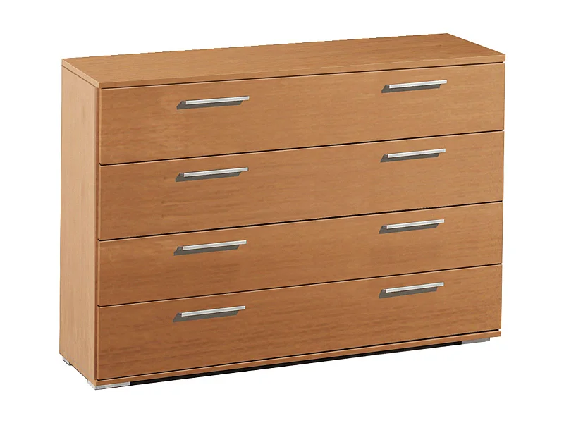 Commode classique en cerisier 4 tiroirs 102x82x41 cm Chambre