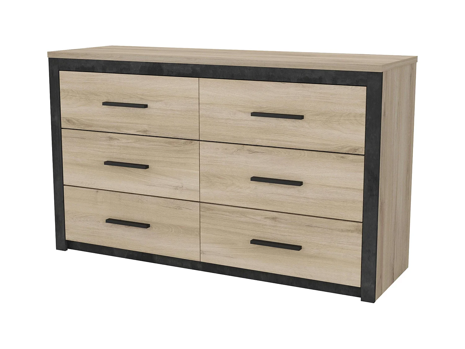 Commode de chambre de style industriel Urano 129x77x42 cm