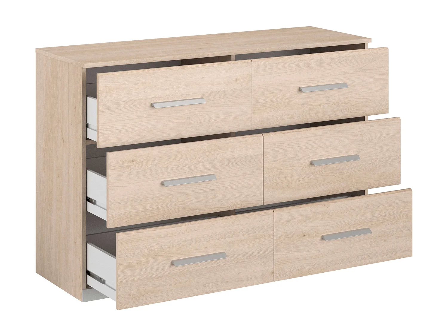 Cómoda Dormitorio Baltic Roble Japonés 121x81 cm