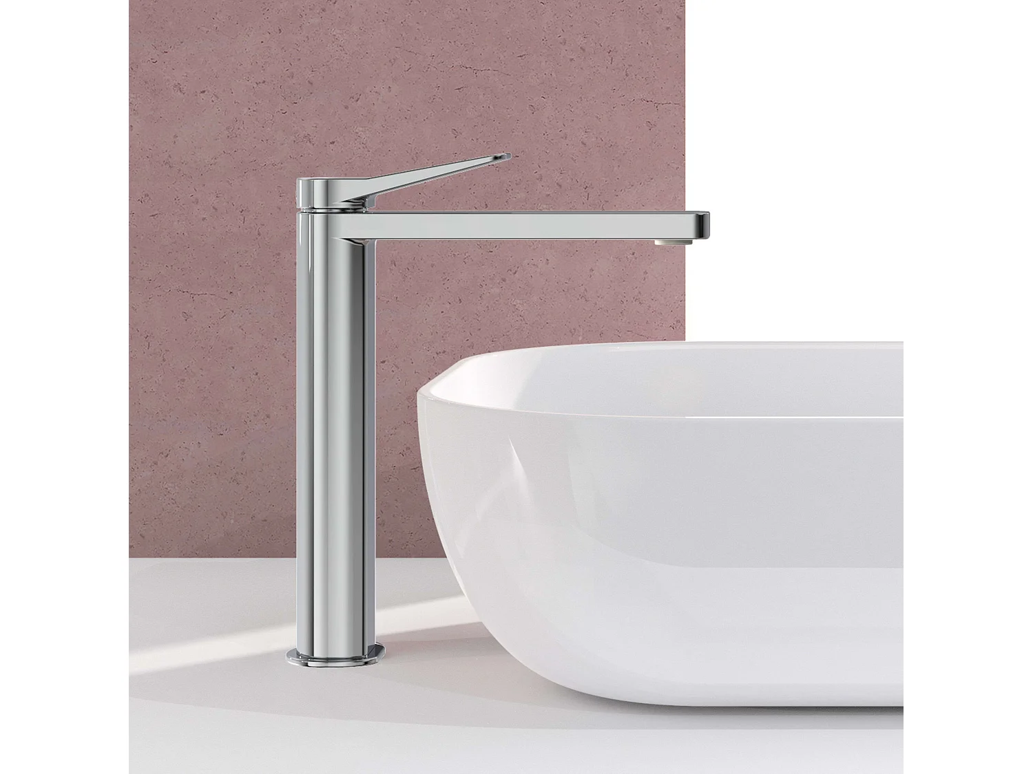 Grifo Lavabo Alto Quadra Color Cromado