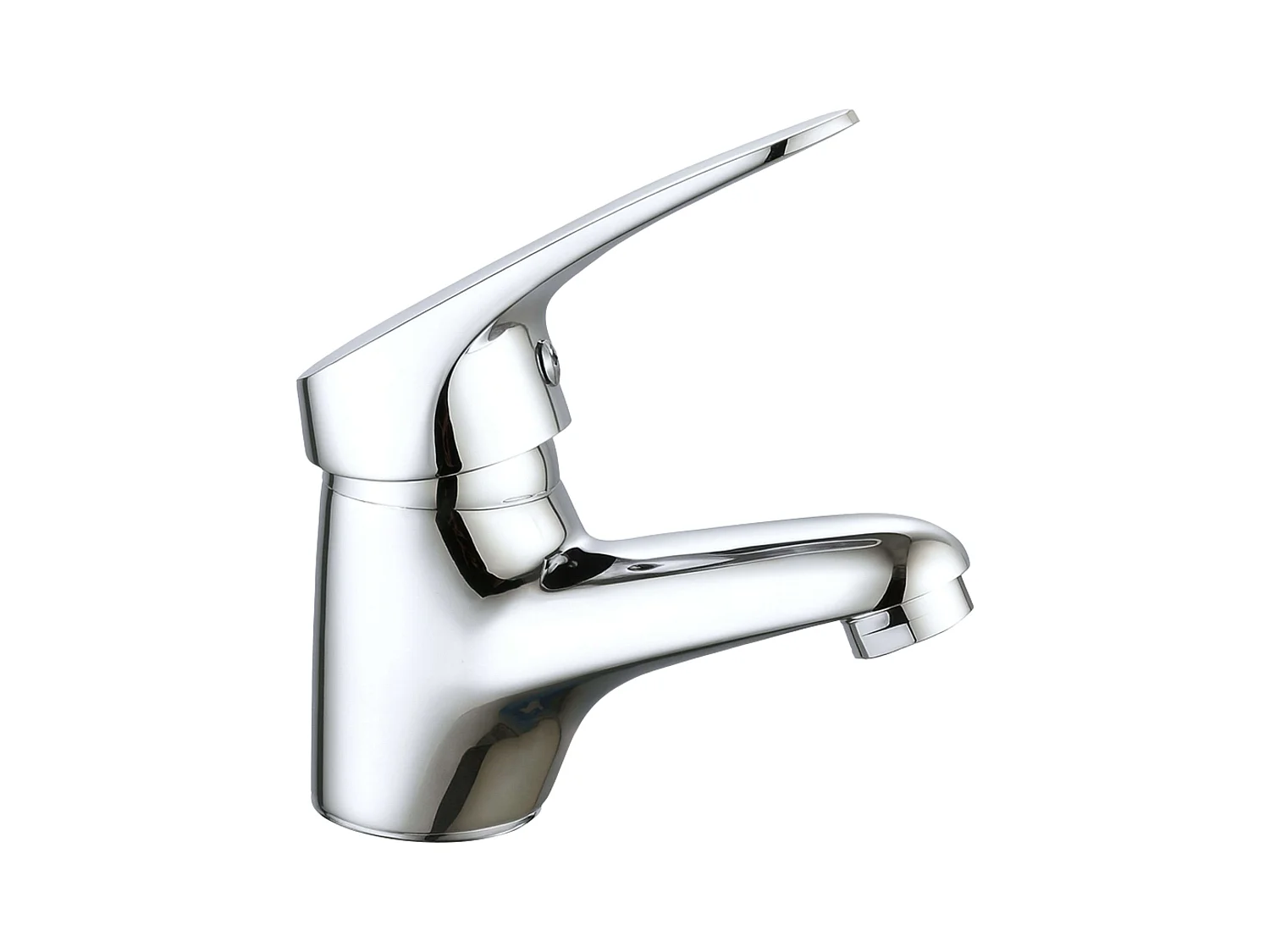 Torneira de lavatório Han com uma alça, acabamento cromado