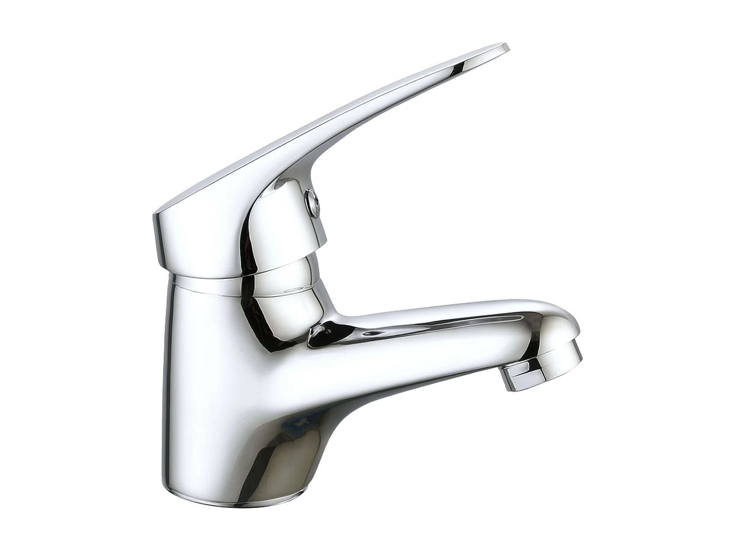 Robinet de lavabo à poignée unique Han, finition chromée