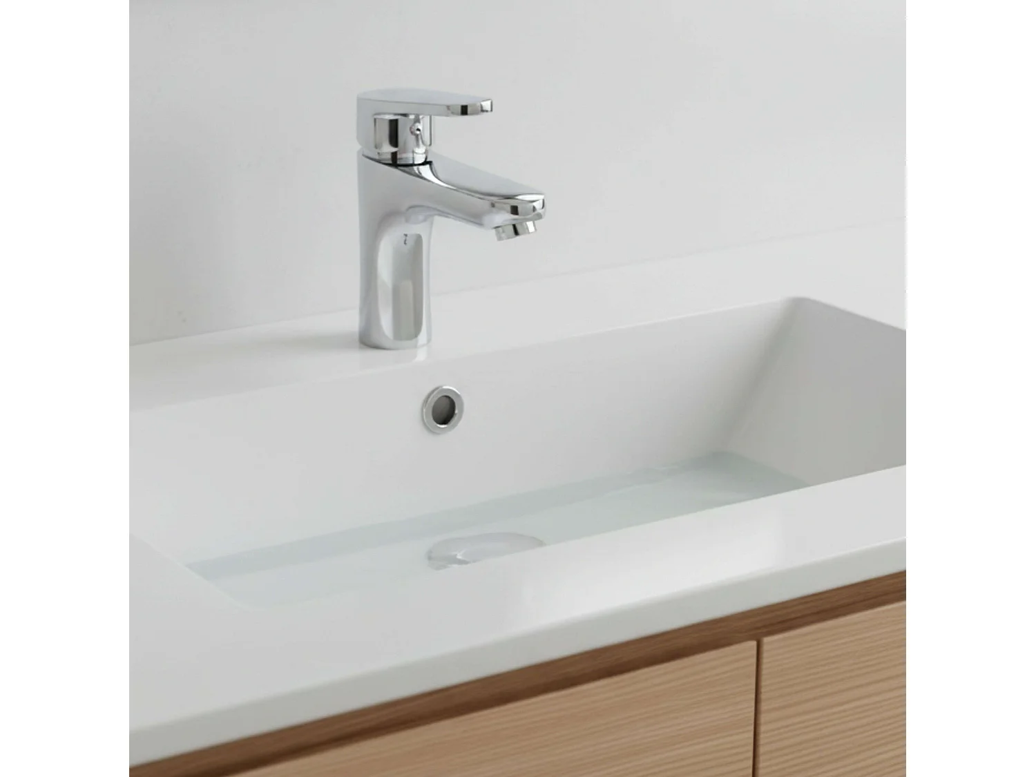 Robinet d'évier de style moderne chromé Bidasoa